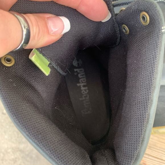 Timberland leather wedge ankle bootie boots 7 1/2 M - Picture 5 of 7